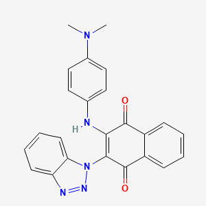 B6508274 2-(1H-1,2,3-benzotriazol-1-yl)-3-{[4-(dimethylamino)phenyl]amino}-1,4-dihydronaphthalene-1,4-dione CAS No. 385420-26-8