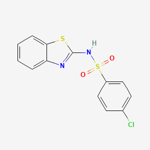 molecular formula C13H9ClN2O2S2 B6508276 N-(1,3-benzothiazol-2-yl)-4-chlorobenzenesulfonamide CAS No. 35607-93-3