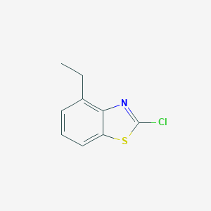 molecular formula C9H8ClNS B065083 2-Chloro-4-ethyl-1,3-benzothiazole CAS No. 176976-44-6