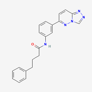molecular formula C21H19N5O B6508475 4-phenyl-N-[3-([1,2,4]triazolo[4,3-b]pyridazin-6-yl)phenyl]butanamide CAS No. 891113-66-9