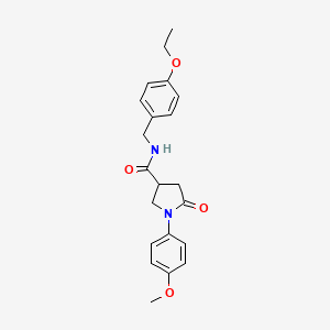 molecular formula C21H24N2O4 B6508614 N-[(4-ethoxyphenyl)methyl]-1-(4-methoxyphenyl)-5-oxopyrrolidine-3-carboxamide CAS No. 919013-52-8