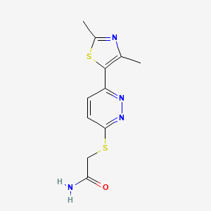 2-{[6-(2,4-dimethyl-1,3-thiazol-5-yl)pyridazin-3-yl]sulfanyl}acetamide