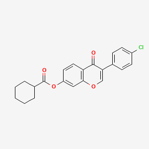 3-(4-chlorophenyl)-4-oxo-4H-chromen-7-yl cyclohexanecarboxylate