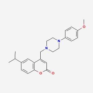 4-{[4-(4-methoxyphenyl)piperazin-1-yl]methyl}-6-(propan-2-yl)-2H-chromen-2-one