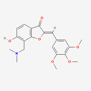 (2Z)-7-[(dimethylamino)methyl]-6-hydroxy-2-[(3,4,5-trimethoxyphenyl)methylidene]-2,3-dihydro-1-benzofuran-3-one