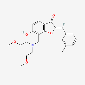 (2Z)-7-{[bis(2-methoxyethyl)amino]methyl}-6-hydroxy-2-[(3-methylphenyl)methylidene]-2,3-dihydro-1-benzofuran-3-one