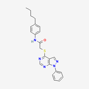 molecular formula C23H23N5OS B6508751 N-(4-butylphenyl)-2-((1-phenyl-1H-pyrazolo[3,4-d]pyrimidin-4-yl)thio)acetamide CAS No. 730946-54-0
