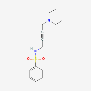 molecular formula C14H20N2O2S B6508779 Benzenesulfonamide, N-(4-(diethylamino)-2-butynyl)- CAS No. 16795-60-1