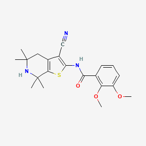 molecular formula C21H25N3O3S B6508814 N-{3-cyano-5,5,7,7-tetramethyl-4H,5H,6H,7H-thieno[2,3-c]pyridin-2-yl}-2,3-dimethoxybenzamide CAS No. 895442-55-4