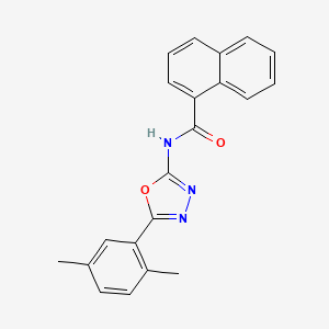 molecular formula C21H17N3O2 B6508834 N-[5-(2,5-dimethylphenyl)-1,3,4-oxadiazol-2-yl]naphthalene-1-carboxamide CAS No. 891123-37-8