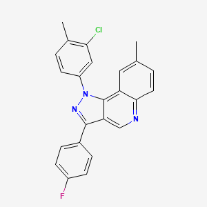 molecular formula C24H17ClFN3 B6509313 1-(3-chloro-4-methylphenyl)-3-(4-fluorophenyl)-8-methyl-1H-pyrazolo[4,3-c]quinoline CAS No. 901267-30-9