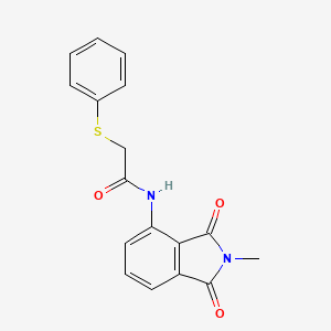 molecular formula C17H14N2O3S B6509439 N-(2-methyl-1,3-dioxo-2,3-dihydro-1H-isoindol-4-yl)-2-(phenylsulfanyl)acetamide CAS No. 895485-73-1