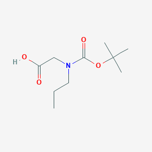 molecular formula C10H19NO4 B065099 2-[N-(t-butoxycarbonyl)-N-propylamino]acetic acid CAS No. 165607-76-1