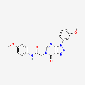 molecular formula C20H18N6O4 B6509969 N-(4-methoxyphenyl)-2-[3-(3-methoxyphenyl)-7-oxo-3H,6H,7H-[1,2,3]triazolo[4,5-d]pyrimidin-6-yl]acetamide CAS No. 847385-60-8