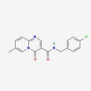 molecular formula C17H14ClN3O2 B6510224 N-(4-chlorobenzyl)-7-methyl-4-oxo-4H-pyrido[1,2-a]pyrimidine-3-carboxamide CAS No. 877649-32-6