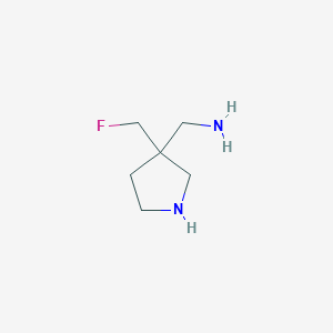 molecular formula C6H13FN2 B065105 3-Aminomethyl-3-fluoromethylpyrrolidine CAS No. 162687-15-2