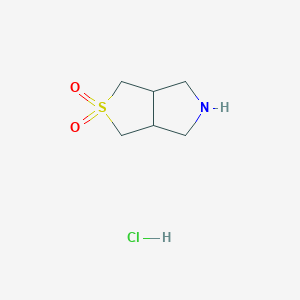 molecular formula C6H12ClNO2S B6510699 hexahydro-1H-thieno[3,4-c]pyrrole 2,2-dioxide hydrochloride CAS No. 1823885-46-6
