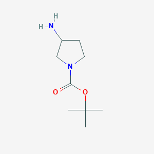 molecular formula C9H18N2O2 B065108 1-Boc-3-aminopyrrolidine CAS No. 186550-13-0