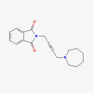 molecular formula C18H20N2O2 B6510974 Phthalimide, N-(4-(hexahydro-1H-azepin-1-yl)but-2-ynyl)- CAS No. 19446-29-8