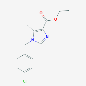 molecular formula C14H15ClN2O2 B065111 Ethyl 1-(4-chlorobenzyl)-5-methylimidazole-4-carboxylate CAS No. 175202-89-8