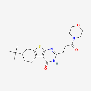 11-tert-butyl-5-[3-(morpholin-4-yl)-3-oxopropyl]-8-thia-4,6-diazatricyclo[7.4.0.0^{2,7}]trideca-1(9),2(7),5-trien-3-one