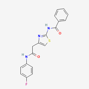 N-(4-{[(4-fluorophenyl)carbamoyl]methyl}-1,3-thiazol-2-yl)benzamide