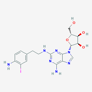 molecular formula C18H22IN7O4 B065114 2-(2-(4-Amino-3-iodophenyl)ethylamino)adenosine CAS No. 161536-31-8