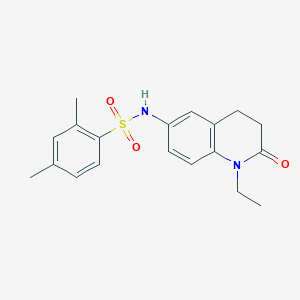 molecular formula C19H22N2O3S B6511486 N-(1-ethyl-2-oxo-1,2,3,4-tetrahydroquinolin-6-yl)-2,4-dimethylbenzene-1-sulfonamide CAS No. 922105-26-8