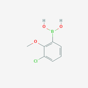 molecular formula C7H8BClO3 B065115 (3-Chloro-2-methoxyphenyl)boronic acid CAS No. 179898-50-1