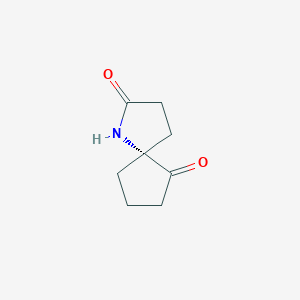 molecular formula C8H11NO2 B065117 (R)-1-氮杂螺[4.4]壬烷-2,6-二酮 CAS No. 187106-15-6