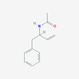molecular formula C12H15NO B065120 ACETAMIDE,N-[1-BENZYL-2-ALLYL]- CAS No. 184365-66-0