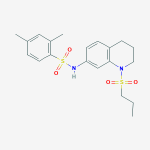 molecular formula C20H26N2O4S2 B6512341 2,4-dimethyl-N-[1-(propane-1-sulfonyl)-1,2,3,4-tetrahydroquinolin-7-yl]benzene-1-sulfonamide CAS No. 946352-91-6