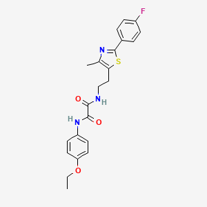 molecular formula C22H22FN3O3S B6512408 N'-(4-ethoxyphenyl)-N-{2-[2-(4-fluorophenyl)-4-methyl-1,3-thiazol-5-yl]ethyl}ethanediamide CAS No. 895802-83-2