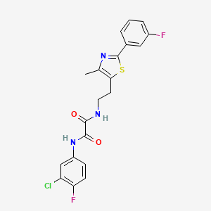 molecular formula C20H16ClF2N3O2S B6512425 N'-(3-chloro-4-fluorophenyl)-N-{2-[2-(3-fluorophenyl)-4-methyl-1,3-thiazol-5-yl]ethyl}ethanediamide CAS No. 895778-05-9