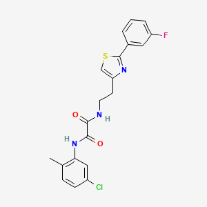 molecular formula C20H17ClFN3O2S B6512456 N'-(5-chloro-2-methylphenyl)-N-{2-[2-(3-fluorophenyl)-1,3-thiazol-4-yl]ethyl}ethanediamide CAS No. 895785-46-3