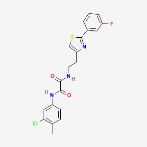 molecular formula C20H17ClFN3O2S B6512457 N'-(3-chloro-4-methylphenyl)-N-{2-[2-(3-fluorophenyl)-1,3-thiazol-4-yl]ethyl}ethanediamide CAS No. 895785-40-7