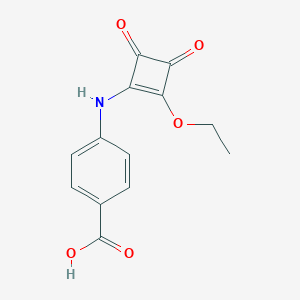 molecular formula C13H11NO5 B065125 4-[(2-Ethoxy-3,4-dioxocyclobut-1-enyl)amino]benzoic acid CAS No. 175204-30-5