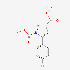 molecular formula C13H11ClN2O4 B6512630 dimethyl 5-(4-chlorophenyl)-1H-pyrazole-1,3-dicarboxylate CAS No. 1017499-24-9