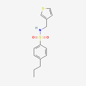 B6512734 4-propyl-N-[(thiophen-3-yl)methyl]benzene-1-sulfonamide CAS No. 851774-93-1