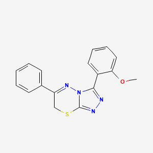 molecular formula C17H14N4OS B6512918 3-(2-methoxyphenyl)-6-phenyl-7H-[1,2,4]triazolo[3,4-b][1,3,4]thiadiazine CAS No. 578761-70-3