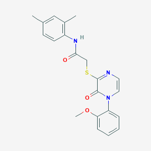molecular formula C21H21N3O3S B6512953 N-(2,4-dimethylphenyl)-2-{[4-(2-methoxyphenyl)-3-oxo-3,4-dihydropyrazin-2-yl]sulfanyl}acetamide CAS No. 899944-99-1