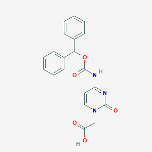 2-(4-(((Benzhydryloxy)carbonyl)amino)-2-oxopyrimidin-1(2H)-yl)acetic acid