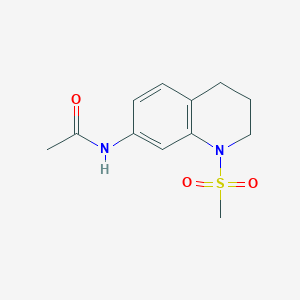 molecular formula C12H16N2O3S B6513155 N-(1-methanesulfonyl-1,2,3,4-tetrahydroquinolin-7-yl)acetamide CAS No. 955595-44-5