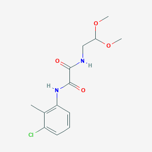 molecular formula C13H17ClN2O4 B6513243 N'-(3-chloro-2-methylphenyl)-N-(2,2-dimethoxyethyl)ethanediamide CAS No. 922852-11-7