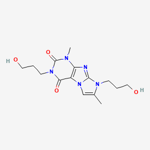 3,8-bis(3-hydroxypropyl)-1,7-dimethyl-1H,2H,3H,4H,8H-imidazo[1,2-g]purine-2,4-dione