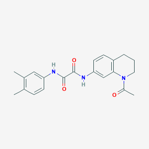 N-(1-acetyl-1,2,3,4-tetrahydroquinolin-7-yl)-N'-(3,4-dimethylphenyl)ethanediamide