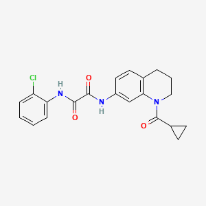 N'-(2-chlorophenyl)-N-(1-cyclopropanecarbonyl-1,2,3,4-tetrahydroquinolin-7-yl)ethanediamide