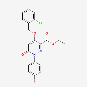ethyl 4-[(2-chlorophenyl)methoxy]-1-(4-fluorophenyl)-6-oxo-1,6-dihydropyridazine-3-carboxylate