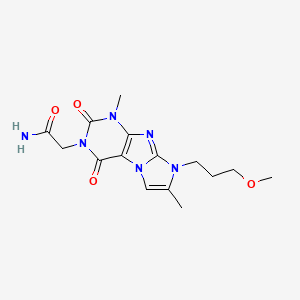 2-[8-(3-methoxypropyl)-1,7-dimethyl-2,4-dioxo-1H,2H,3H,4H,8H-imidazo[1,2-g]purin-3-yl]acetamide