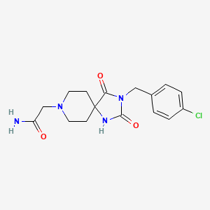 2-{3-[(4-chlorophenyl)methyl]-2,4-dioxo-1,3,8-triazaspiro[4.5]decan-8-yl}acetamide